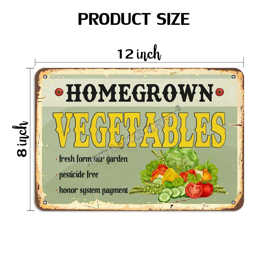 Amazon.com: Homegrown Vegetables Fresh Form Our Garden Tin 8 X 12